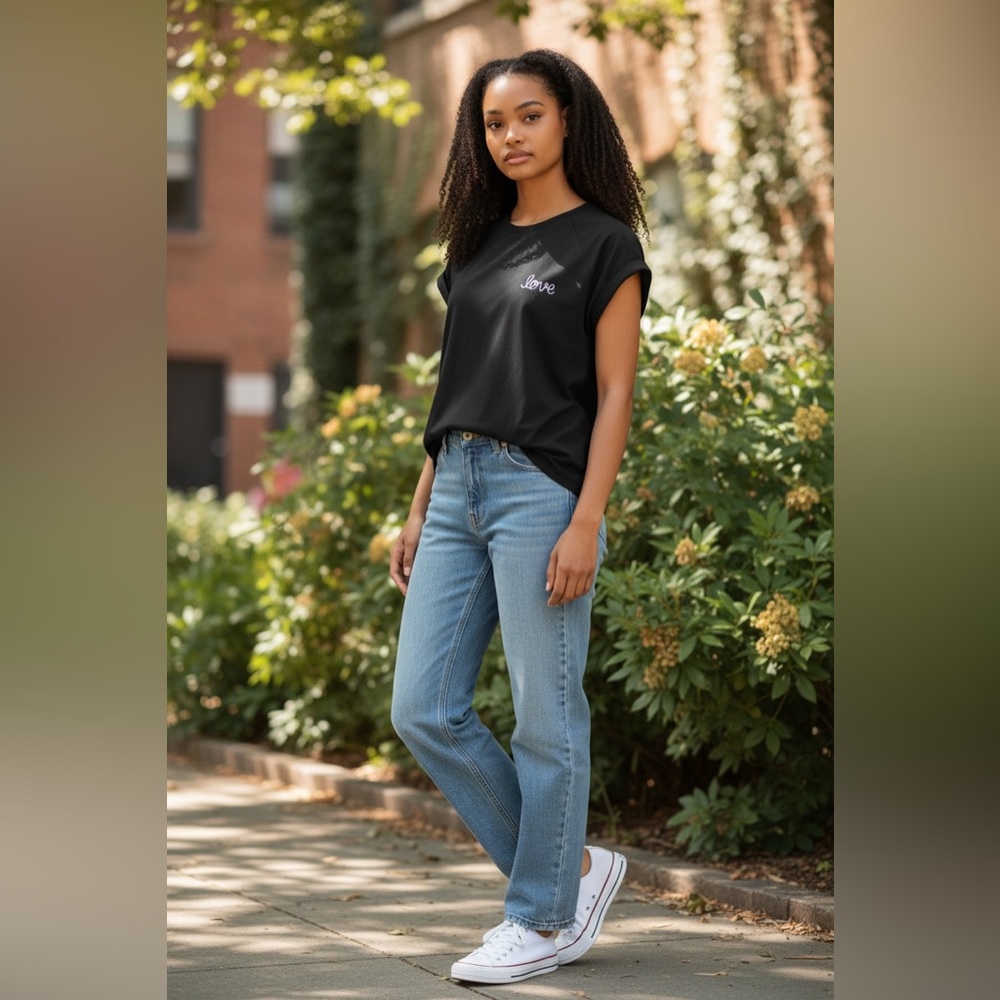 Known Supply Love Chain Stitch Ragland Tee